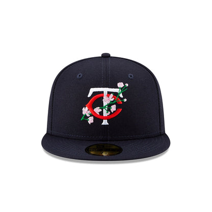Navy Blue Minnesota Twins Pink Bottom 1987 World Series Side Patch Bloom New Era 59Fifty Fitted