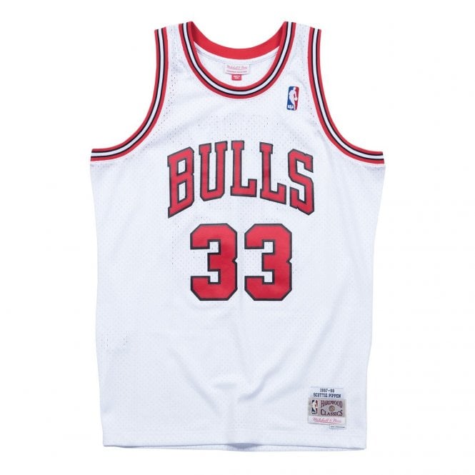Chicago Bulls 1997-98 Scottie Pippen Mitchell & Ness White Swingman Jersey