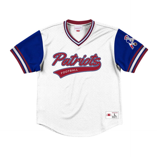 Mitchell & Ness Top Prospect Mesh V-Neck New England Patriots Jersey