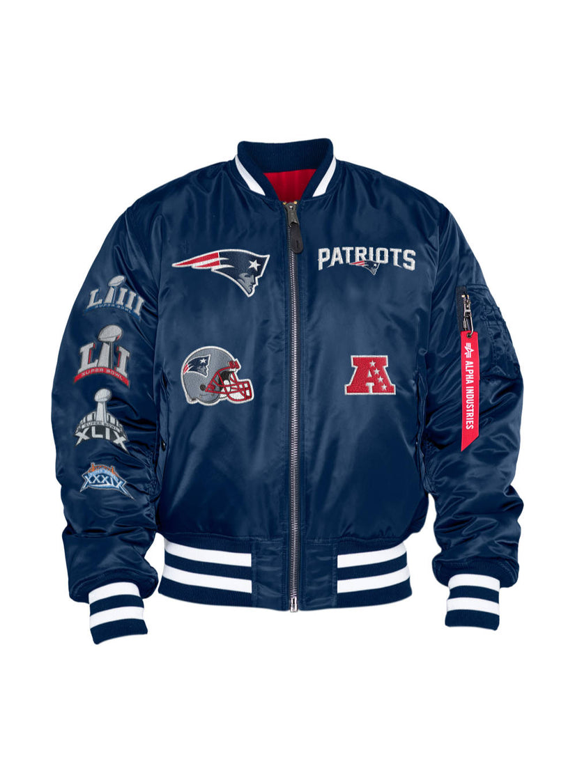 New England Patriots Alpha Industries X New Era Reversible MA-1 Bomber Jacket