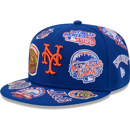 New Era New York Mets'All Over' 59FIFTY Fitted Royal Blue