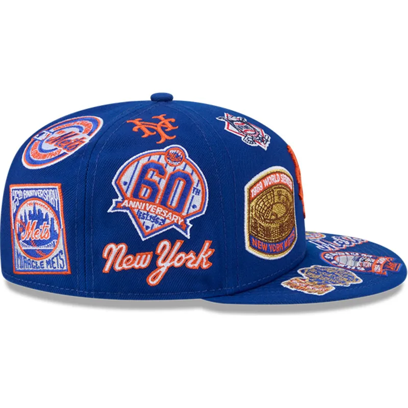 New Era New York Mets'All Over' 59FIFTY Fitted Royal Blue