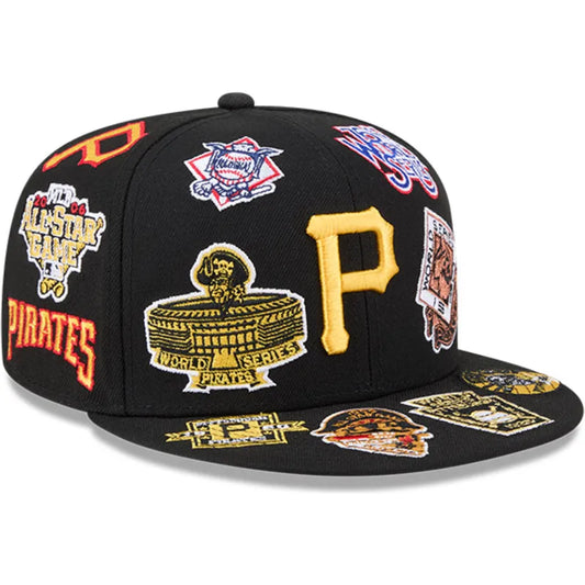 New Era Pittsburgh Pirates 'All Over' 59FIFTY Fitted Black