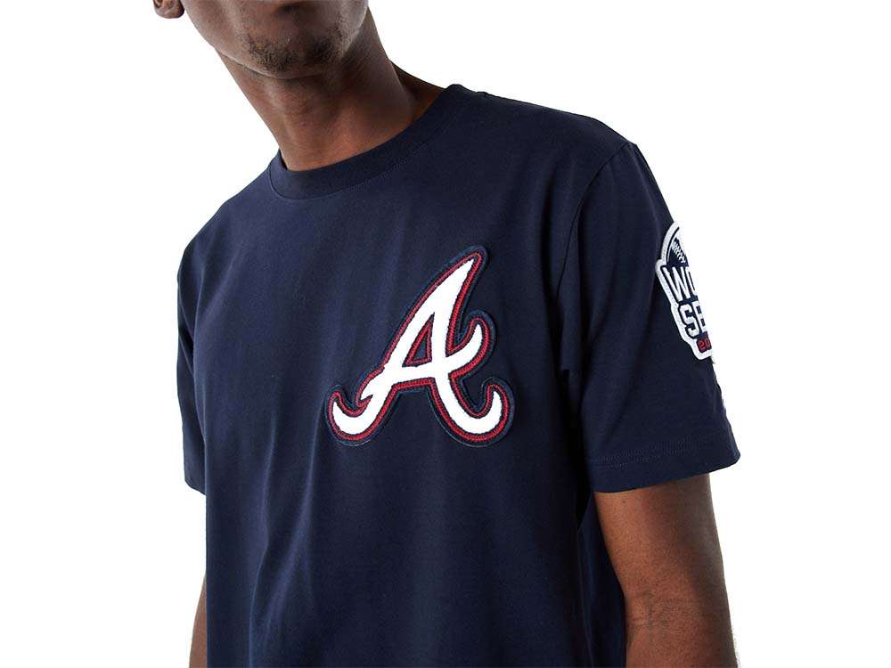 Navy Blue Atlanta Braves 2021 World Series New Era Elite T-Shirt