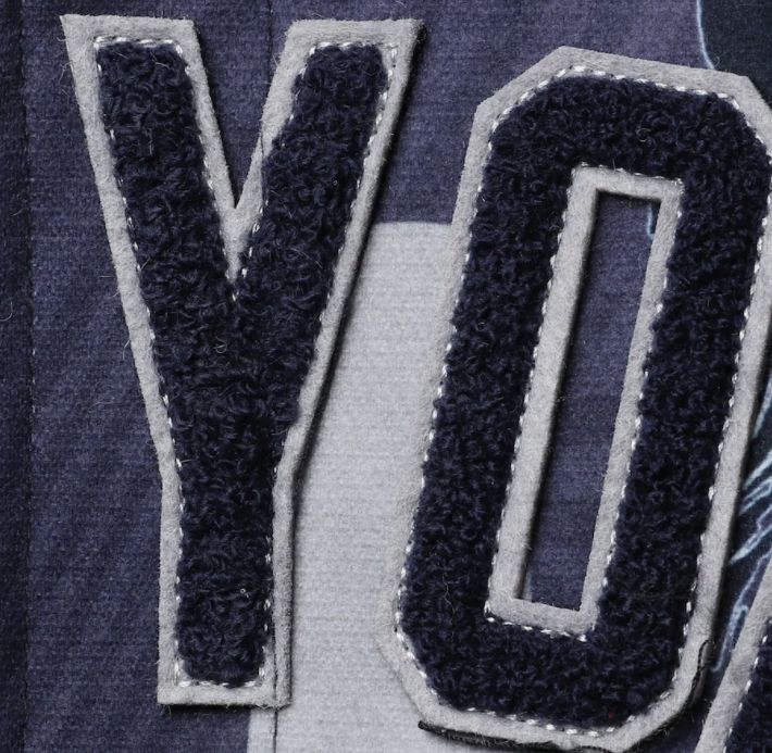 New York Yankees Pro Standard Navy Blue Remix Full-Zip Varsity Jacket