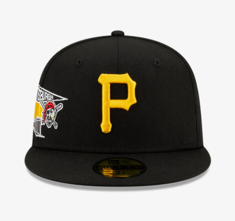 Black Pittsburgh Pirates City Patch Gray Bottom New Era 59fifty Fitted