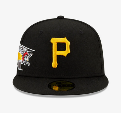 Black Pittsburgh Pirates City Patch Gray Bottom New Era 59fifty Fitted