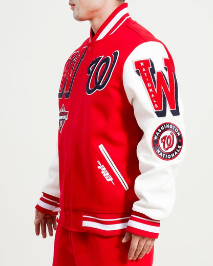 Pro Standard Washington Nationals Wool Varsity Red Heavy Jacket