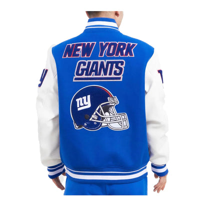 Royal Blue New York Giants Pro Standard Logo Mashup Wool Varsity Heavy Jacket