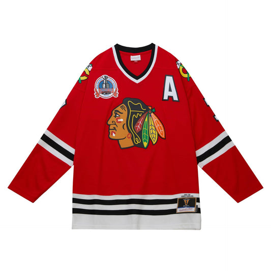 Mitchell & Ness Blue Line Chris Chelios Chicago Blackhawks 1991 Authentic Hockey Jersey