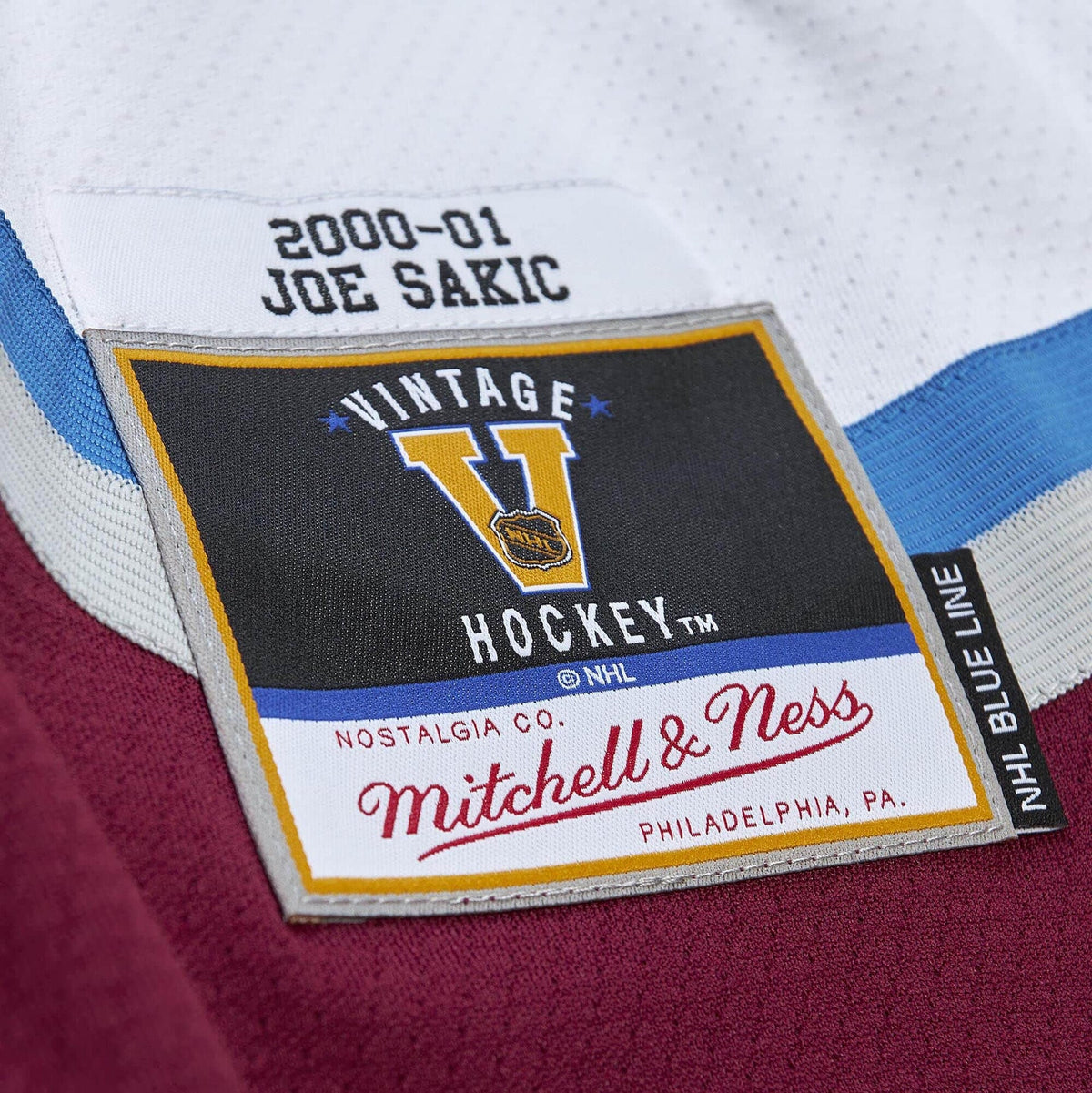 Mitchell & Ness Blue Line Joe Sakic Colorado Avalanche 2000 Authentic Hockey Jersey