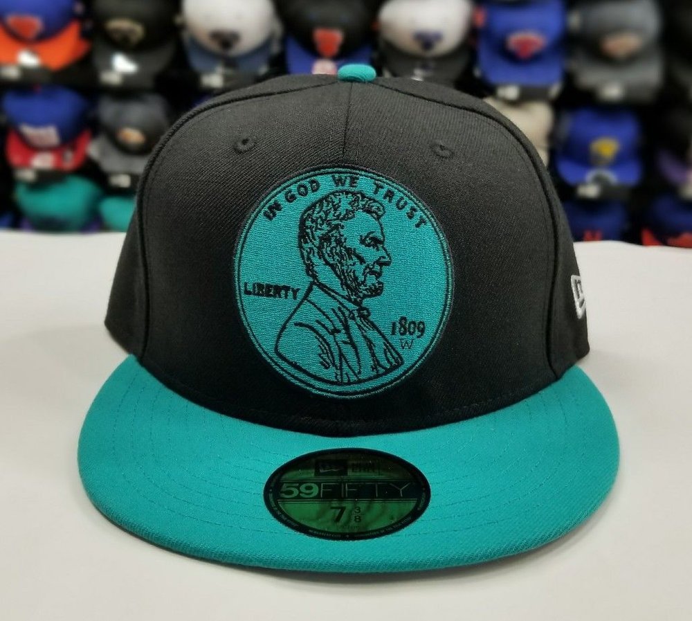 NEW Matching New Era 1¢ Penny Fitted Hat Nike Foamposite Island Green Foams