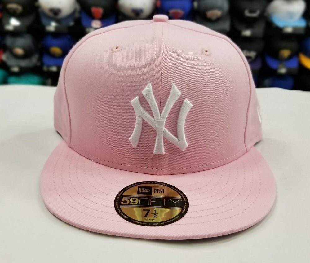 New Era 59Fifty NEW YORK YANKEE Light PINK Fitted MLB Hat