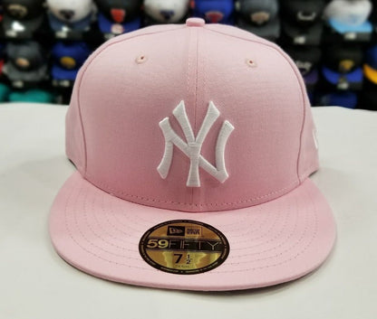 New Era 59Fifty NEW YORK YANKEE Light PINK Fitted MLB Hat