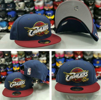 New Era NBA Team Color Navy Burgundy Cleveland Cavaleirs 9Fifty Snapback Hat