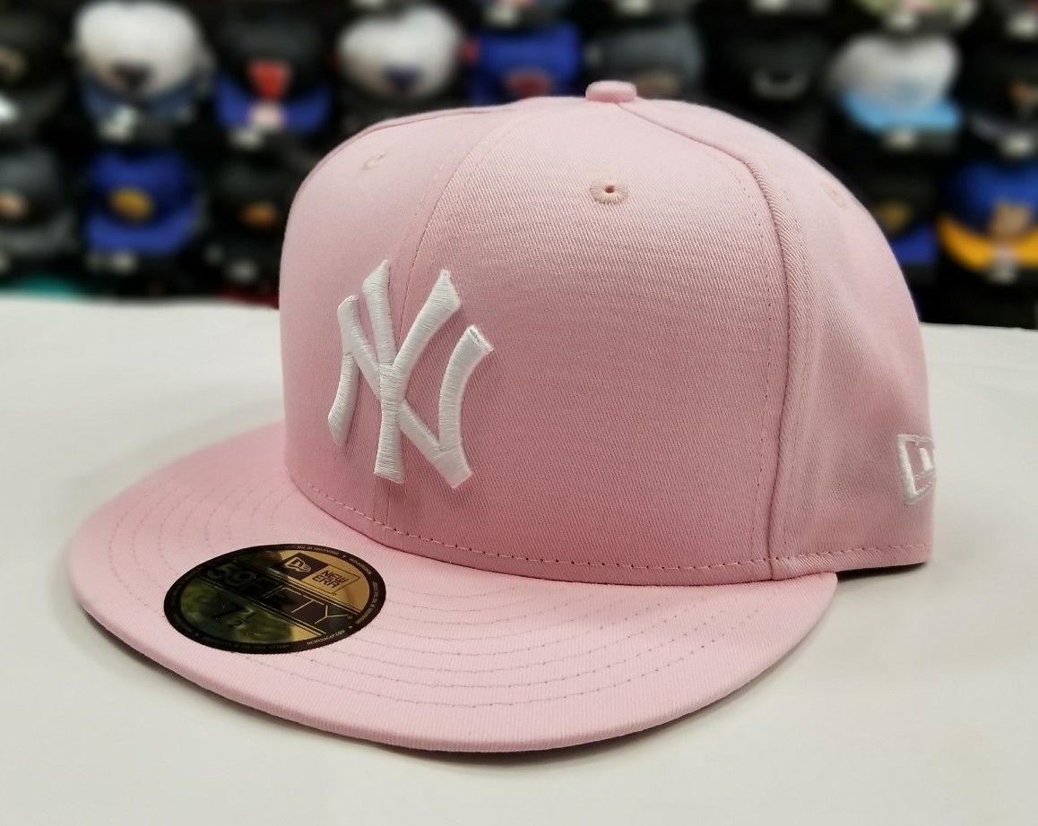 New Era 59Fifty NEW YORK YANKEE Light PINK Fitted MLB Hat