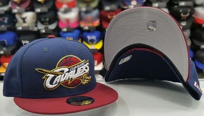 New Era NBA Team Color Navy Burgundy Cleveland Cavaleirs 9Fifty Snapback Hat