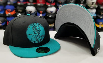 NEW Matching New Era 1¢ Penny Fitted Hat Nike Foamposite Island Green Foams