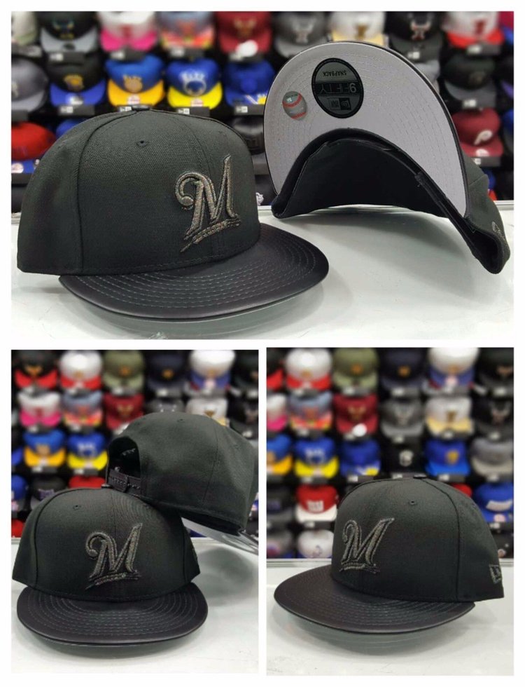 New Era 9Fifty MLB Milwaukee Brewers Hologram Logo snapback Hat