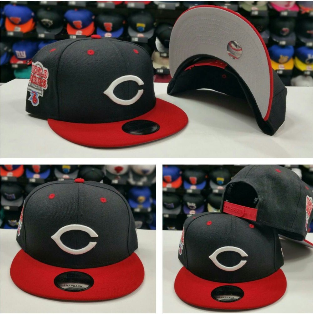 New Era MLB 9Fifty Cincinnati Reds 1976 World Series Black / Red snapback Hat