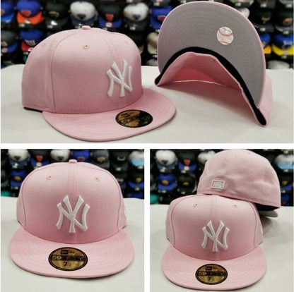 New Era 59Fifty NEW YORK YANKEE Light PINK Fitted MLB Hat