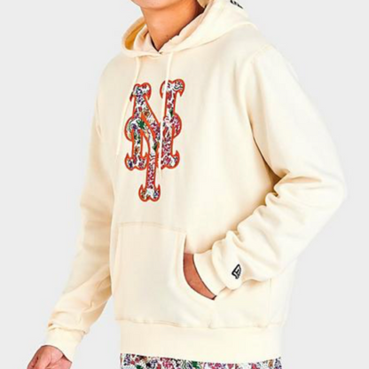 Off White New York Mets Water Color Floral New Era Hoodie