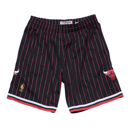 Chicago Bulls 1996- 97 Mitchell & Ness Alternate Black Pinstripe Swingman Shorts