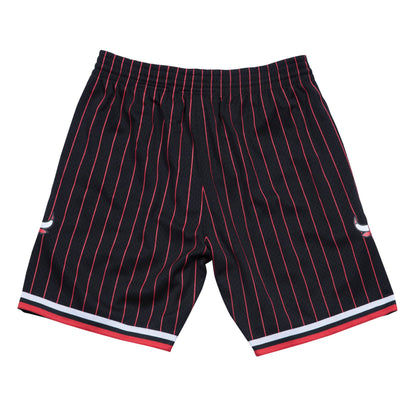 Chicago Bulls 1996- 97 Mitchell & Ness Alternate Black Pinstripe Swingman Shorts