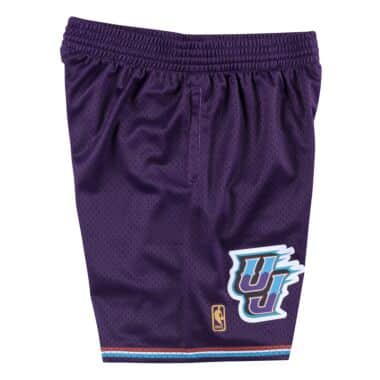 Utah Jazz 1996 - 97 Mitchell & Ness Purple Swingman Shorts