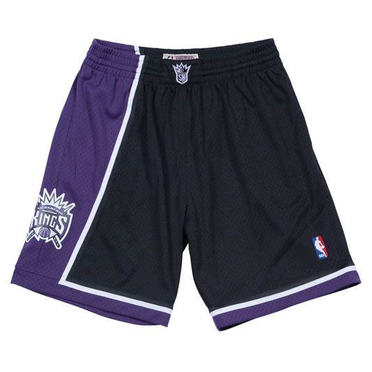 2000-01 Black Sacramento Kings Mitchell & Ness Hardwood Classics Swingman Shorts