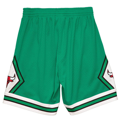 2008-09 Green Chicago Bulls Mitchell & Ness Hardwood Classics Swingman Shorts