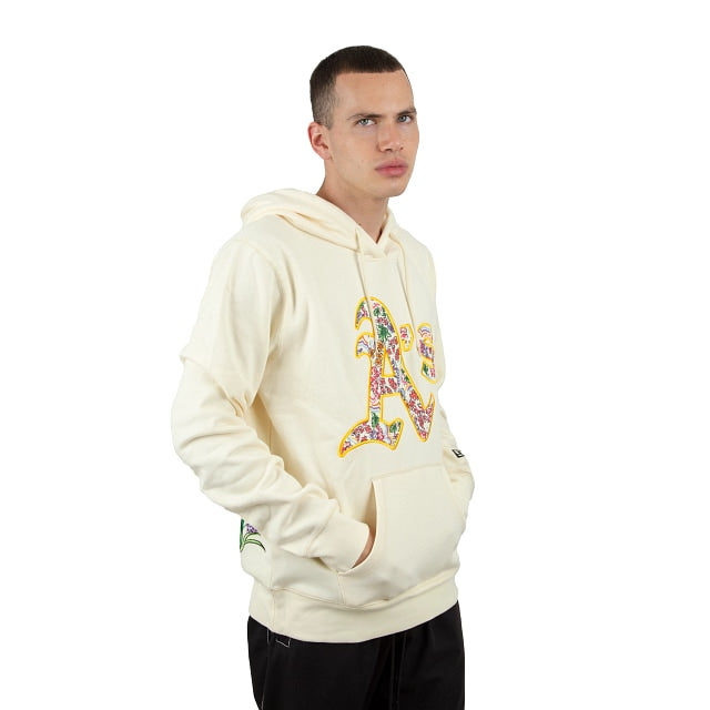 Off White Oakland Athletics Water Color Floral New Era Hoodie
