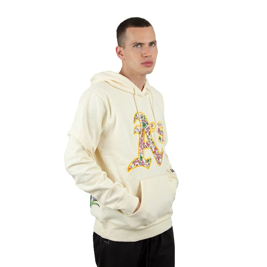 Off White Oakland Athletics Water Color Floral New Era Hoodie