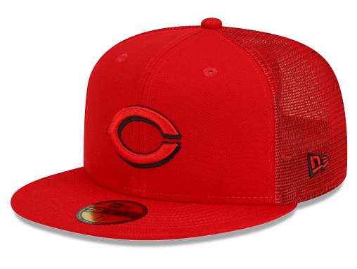 Red Mesh Cincinnati Reds Gray Bottom New Era 59FIFTY Fitted
