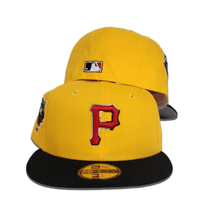 Yellow Pittsburgh Pirates Black Visor Gray Bottom 2006 All Star Game Side Patch New Era 59Fifty Fitted